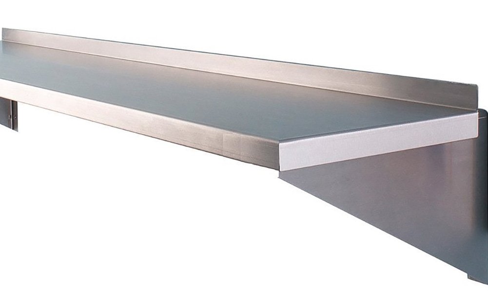 Aesthetic and Functional Stainless Steel Wall Shelves