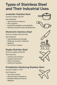 Types of Stainless Steel and Their Industrial Uses