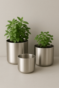 Stainless Steel Planters & Flower Pots